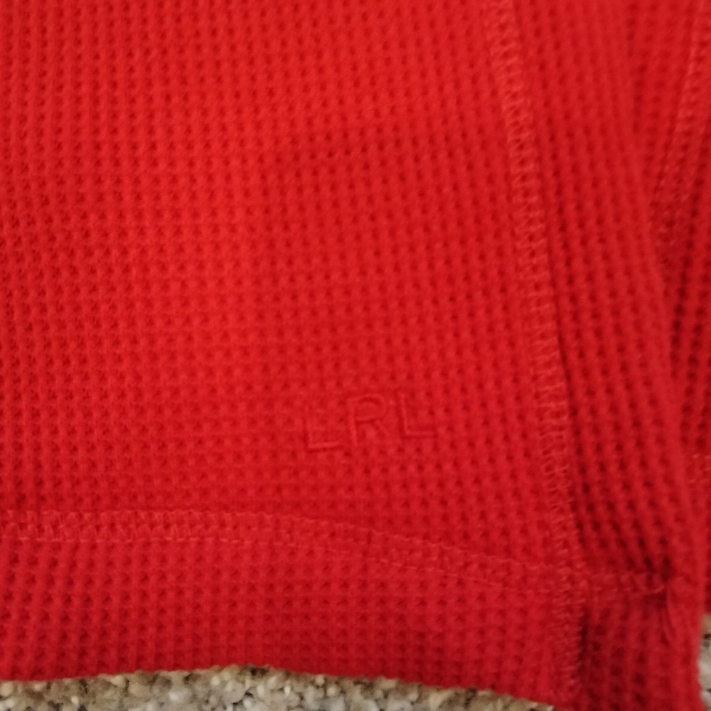 NWT L Ralph Lauren Red Waffle Knit Open Jacket - Picture 9 of 13